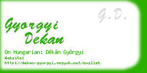 gyorgyi dekan business card
